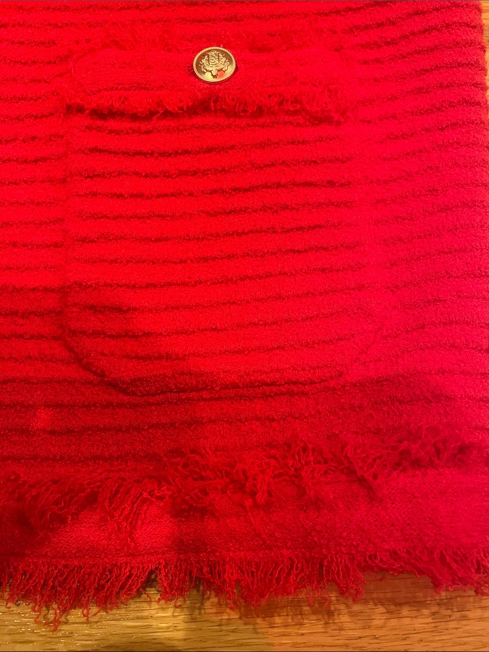 J. Crew Red Fringed Ribbed Knit Vest - Picture 5 of 8